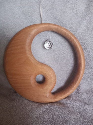 Yin yang holz anhänger - holz,